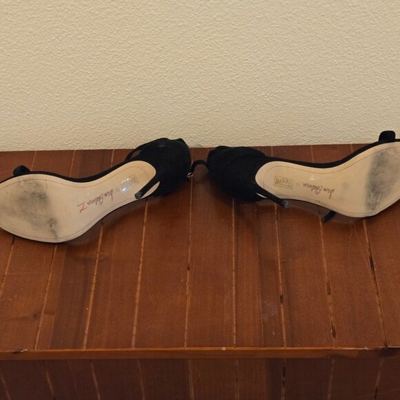 Sam Edelman Ariella Ankle Strap Heel Shoe in Black Suede - Picture 3 of 5